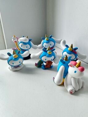 Sanrio, Kawaii Cinnamoroll Unicorn Figure set of 6
